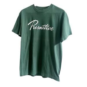 Primitive T Shirt Mens Size M Green Short Sleeve Casual Logo Graphic Adults